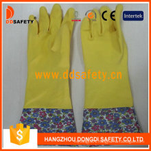 Yellow Household Latex Latex Household Gloves DHL713